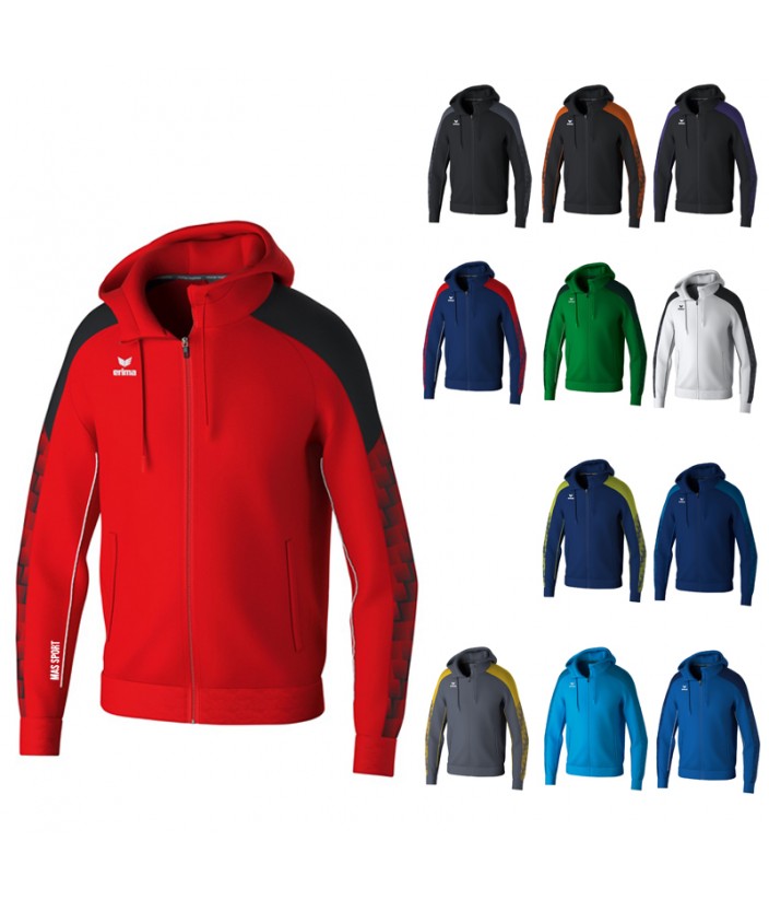 Bluza z kapturem erima FULL ZIP EVO STAR Senior