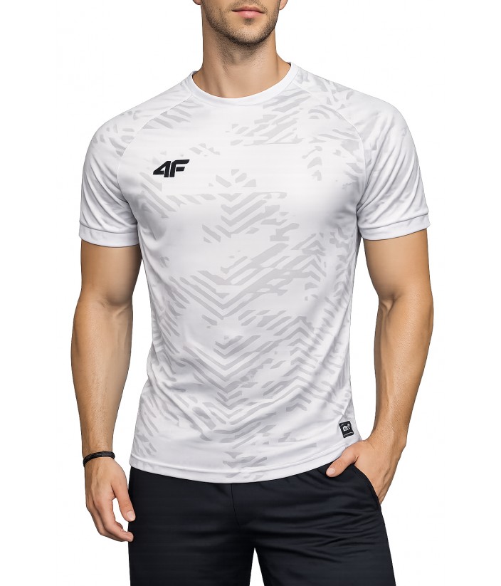 Koszulka 4F ACADEMY PRINT 3 Junior biała