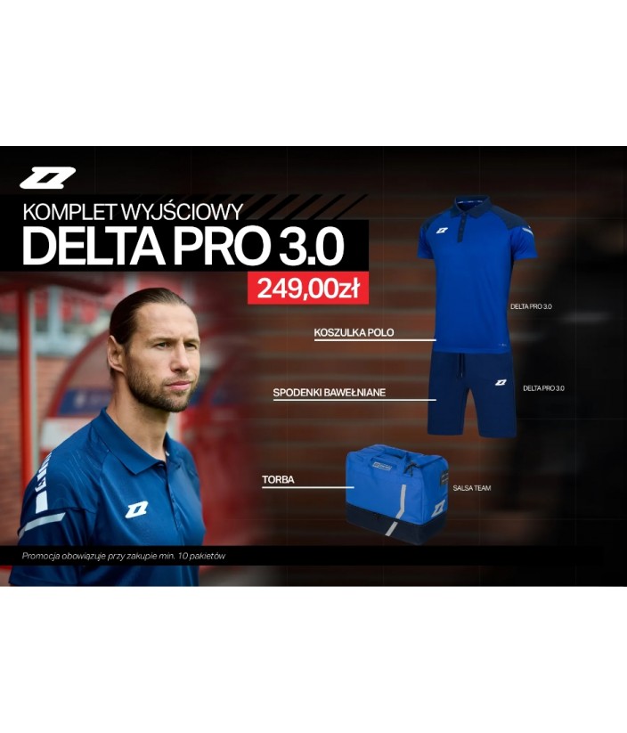 Komplet wyjściowy ZINA DELTA PRO 3.0 (koszulka polo + spodenki bawełniane + torba)