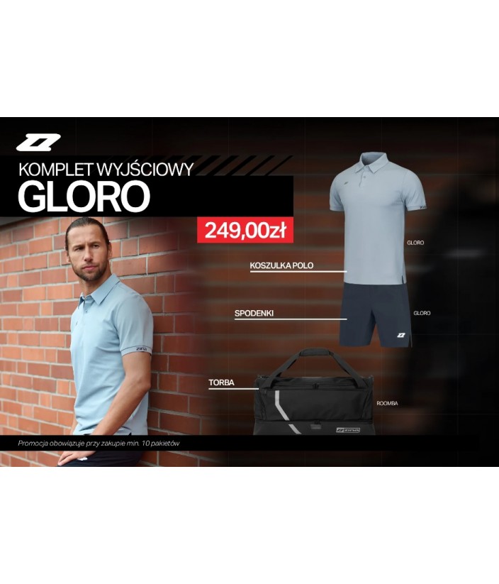 Komplet wyjściowy ZINA GLORO SENIOR (koszulka polo + spodenki bawełniane + torba)