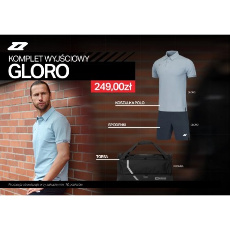 Komplet wyjściowy ZINA GLORO SENIOR (koszulka polo + spodenki bawełniane + torba)